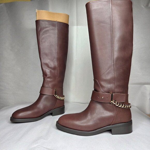 Aqua Shoes - NWT Aqua Women's Riley Knee High Leather Riding Boots